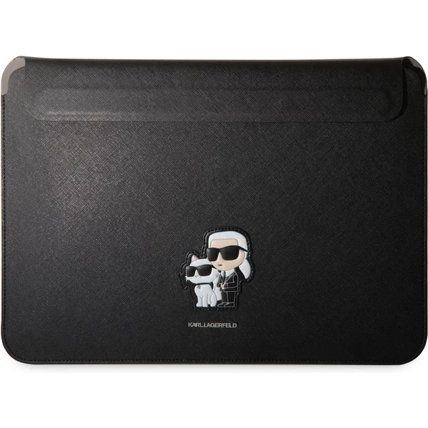 Karl Lagerfeld Saffiano Karl a Choupette NFT obal na počítač 13/14" čierny - Puzdra - Hlavný obrázok