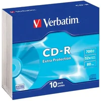 VERBATIM CD-R(10 ks)Slim/ExtraProtection/DL/52x/700MB - Optické disky