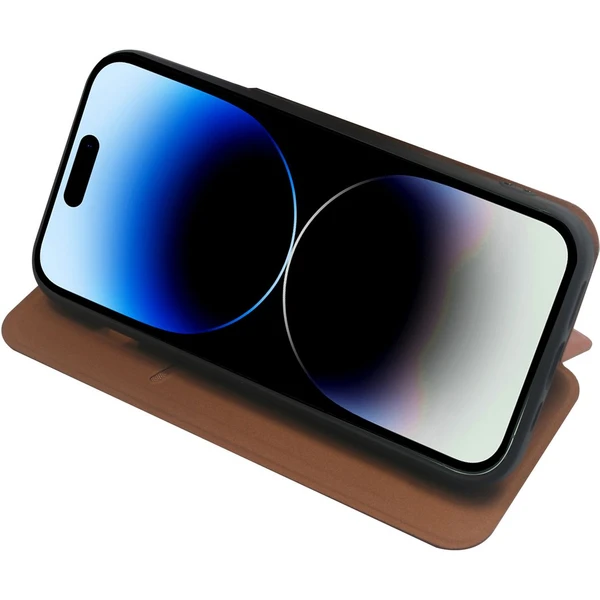 RhinoTech flipové púzdro Eco Case pre Apple iPhone 14 Pre hnedé - Puzdra - Obrázok D6X7000701