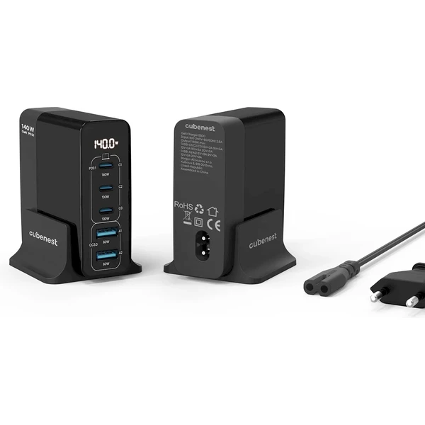 CubeNest S5D0 PD GaN nabíjačka (140W) čierny - Nabíjačky - Obrázok D7C7000O01