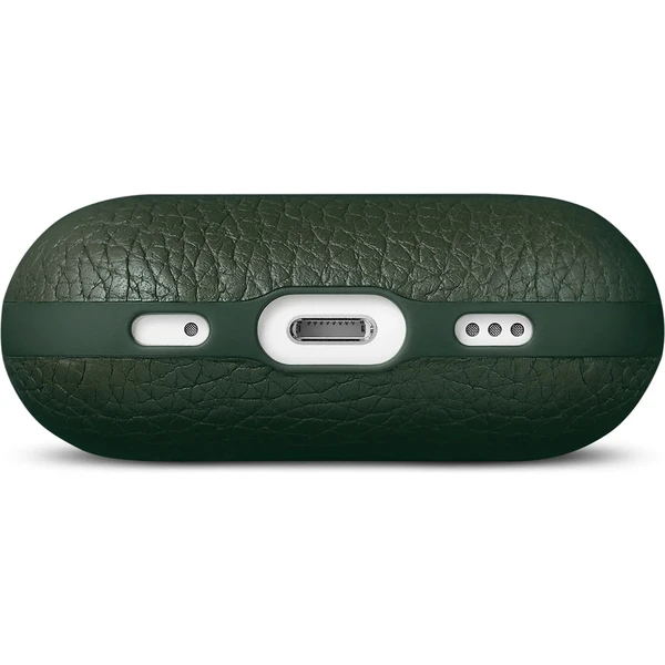 Woolnut Leather kožené puzdro pre AirPods Pro 2. generácia tmavozelené - Puzdra - Obrázok D7KR100501