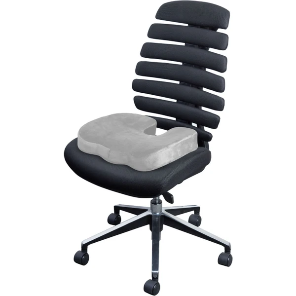 CONNECT IT FOR HEALTH Anatomický vankúš na stoličke sivý - Podložky - Obrázok D7N0000P01