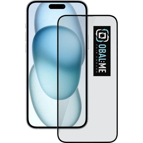 Obal:Me 5D Tvrdené sklo Apple iPhone 15 Plus/16 Plus čierne - Ochranné fólie a sklo - Hlavný obrázok