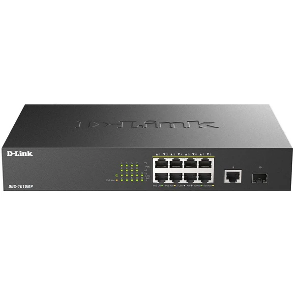 D-Link 10-portový gigabitový PoE+ nespravovaný prepínač - Switche - Hlavný obrázok