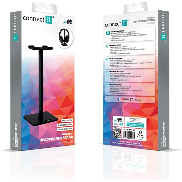 CONNECT IT Stand-It stojan na slúchadlá čierny - Stojany - Obrázok D85N000K01