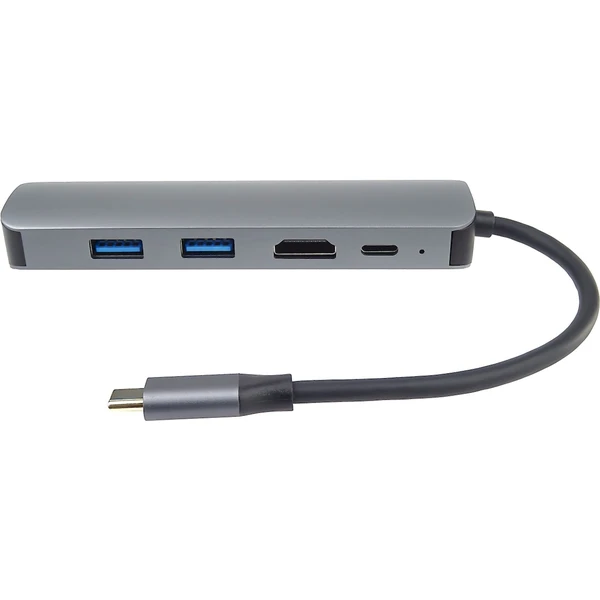 PremiumCord USB-C na HDMI + 2x USB3.2 + PD 100W + RJ45 10/100/1000Mbps adaptér - Dokovacie stanice - Obrázok D8LF000K01