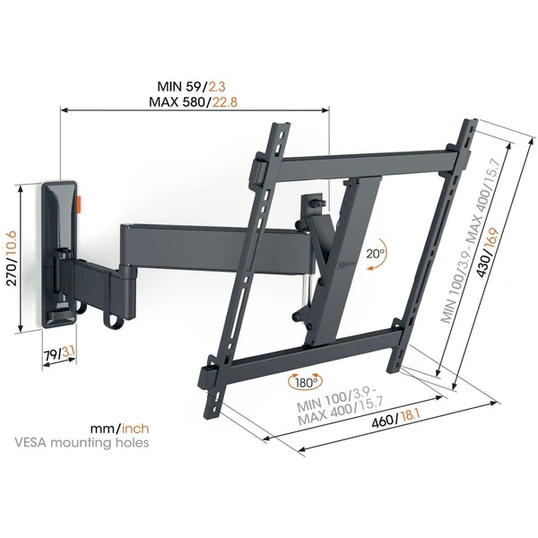 Vogel's TV rameno 3 kĺby - Držiaky pre obrazovky - Obrázok D8PF000N01