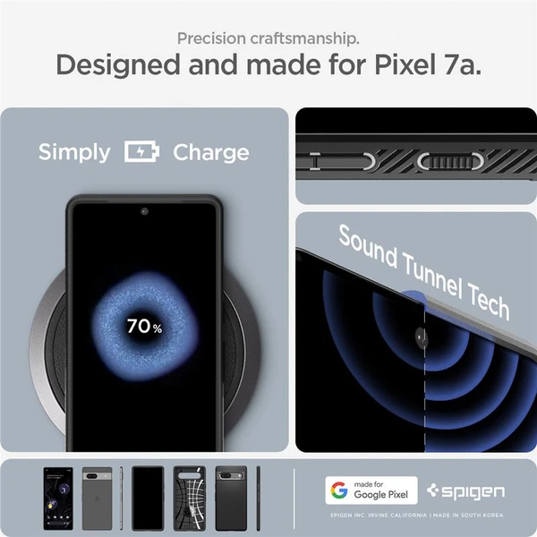 Spigen Liquid Air kryt Google Pixel 7a čierny - Puzdra - Obrázok D8V1000701