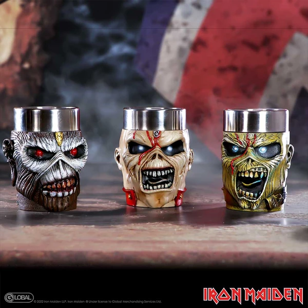 Set 3 panákoviek Nemesis Now Iron Maiden - Eddie 9 cm - Poháre - Obrázok D91H000N01