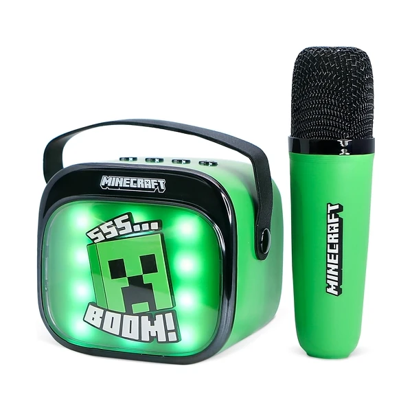 LED Karaoke reproduktor s mikrofónom OTL - Minecraft - Mikrofóny - Obrázok D99L000K01