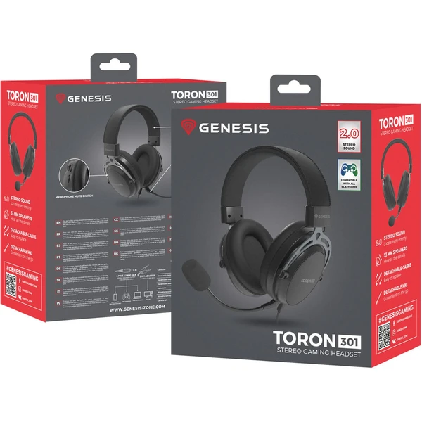 Genesis TORON 301 headset s mikrofónom čierny - Slúchadlá - Obrázok D9I5000O01