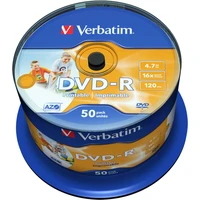 VERBATIM DVD-R(50 ks)Spindle/Inkjet Printable Wide/16x/4.7GB - Optické disky