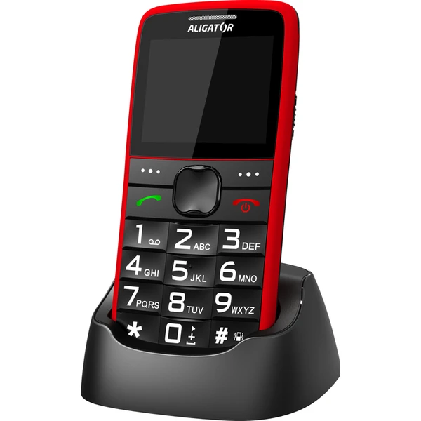 ALIGATOR A675 Senior červený + stolná nabíjačka - Mobilné telefóny - Obrázok D9PL600301