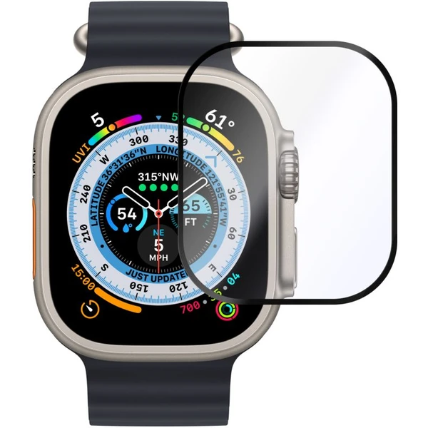 FIXED Armor prémiové tvrdené sklo s aplikátorom Apple Watch Ultra 49mm čierne - Ochranné fólie a sklo - Obrázok D9U1000L01