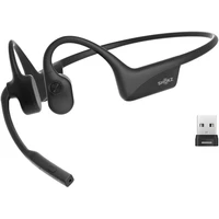 Shokz OpenComm2 UC (2025) Bluetooth slúchadlá pred uši s adaptérom USB-A čierna - Slúchadlá