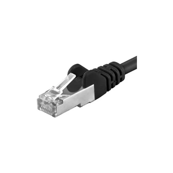 PremiumCord RJ45/RJ45 Cat6a S-FTP patch kábel 2m čierny - Káble a redukcie - Hlavný obrázok