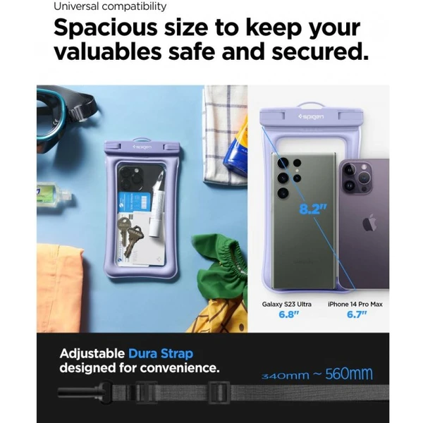 Spigen Aqua Shield Floating vodeodolné púzdro A610 2 Pack fialové - Puzdra - Obrázok DAF3000701