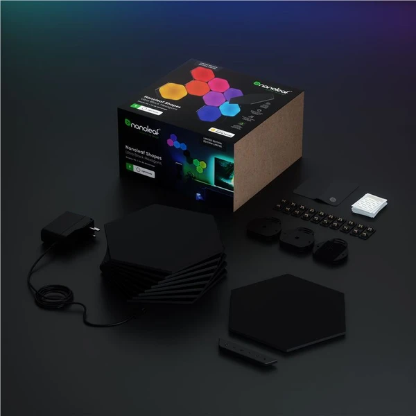 Nanoleaf Shapes v limitovanej edícii Black Hexagons Starter Kit 9 Panels - Inteligentné osvetlenie - Obrázok DAQ2000J01