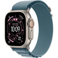 Apple Watch Ultra 3 (2025) 49mm Prírodný titán so svetlo modrým alpským ťahom M - Inteligentné hodinky