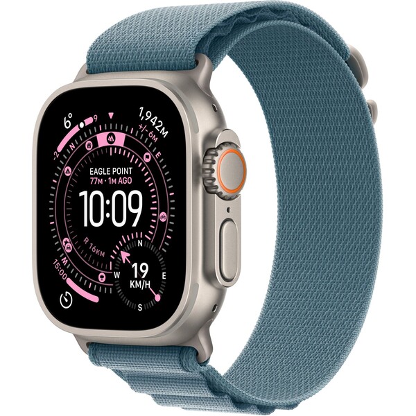 Apple Watch Ultra 3 (2025) 49mm Prírodný titán so svetlo modrým alpským ťahom M
