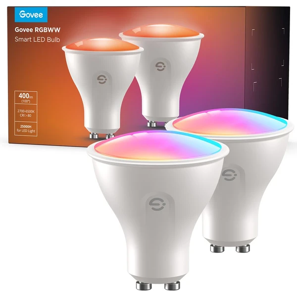 Govee Smart žiarovka RGBWW 4,8 W-50 W 400lm GU10 Long Life 2ks - Žiarovky - Hlavný obrázok
