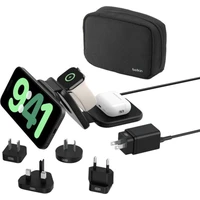 Belkin BOOST CHARGE PRE Qi2/MagSafe 3v1 bezdrôtová skladacia cestovná nabíjačka čierna - Nabíjačky