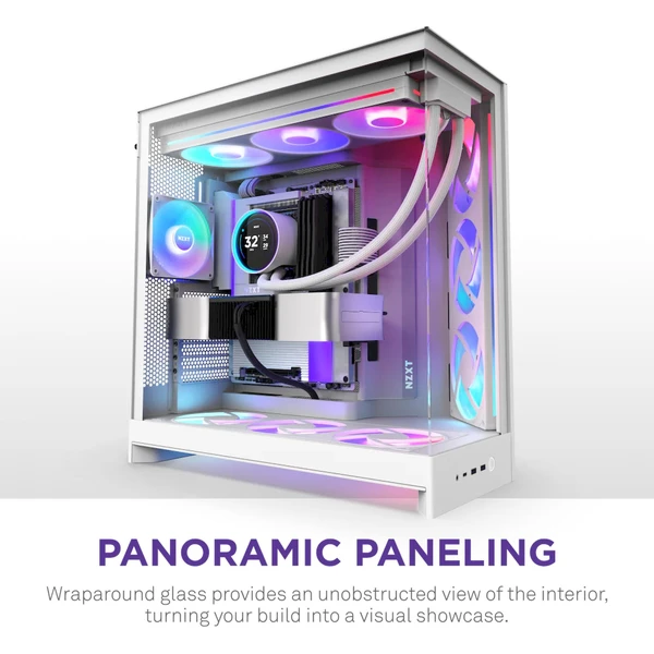 NZXT H9 Flow RGB+ biela - Počítačové skrine - Obrázok DB7K000K01