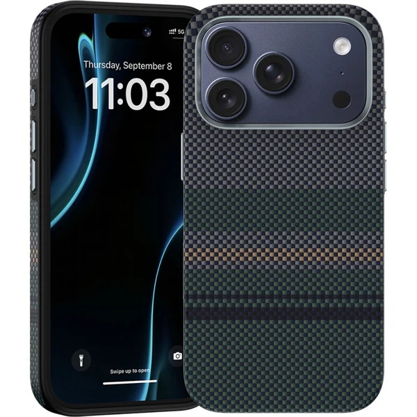 Benks ArmorPro 600D Kevlar MagSafe kryt iPhon 17 Pro Max Aurora - Puzdra - Obrázok DBCK000K01