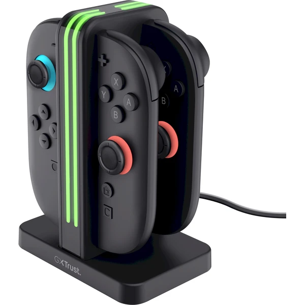 Trust GXT1256 4v1 nabíjacia stanica pre Joy-Con 2 čierna - Nabíjačky - Obrázok DCJK000K01