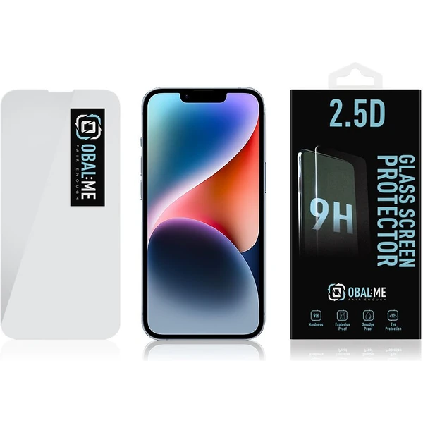 Obal:Me 2.5D tvrdené sklo Apple iPhone 13/13 Pro/14/16e/17e číre - Ochranné fólie a sklo - Obrázok DCK6000701