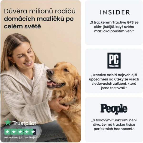 Tractive GPS DOG 6 lokátor polohy a aktivity pre psy hnedý - GPS Moduly  - Obrázok DCTD000L01