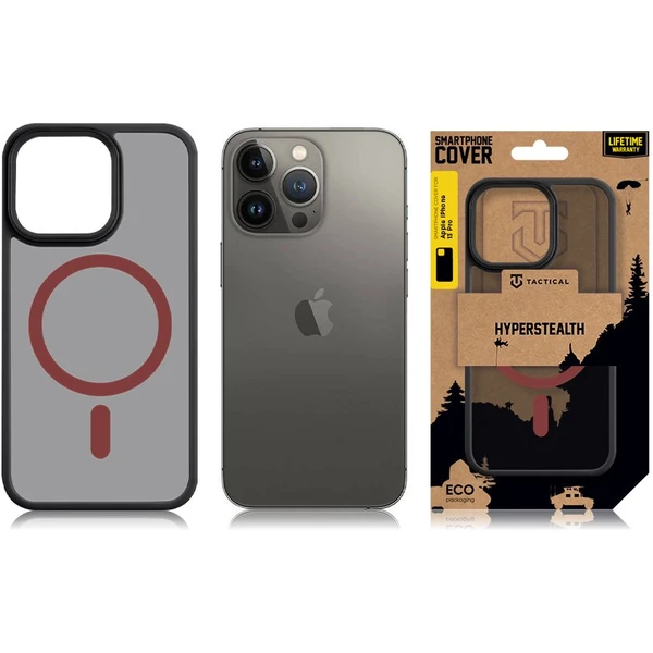 Tactical MagForce Hyperstealth 2.0 kryt iPhone 13 Pre Black/Red - Puzdra - Obrázok DD55000P01