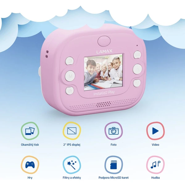LAMAX InstaKid2 Play detský fotoaparát ružový - Fotoaparáty - Obrázok DDAK000K01