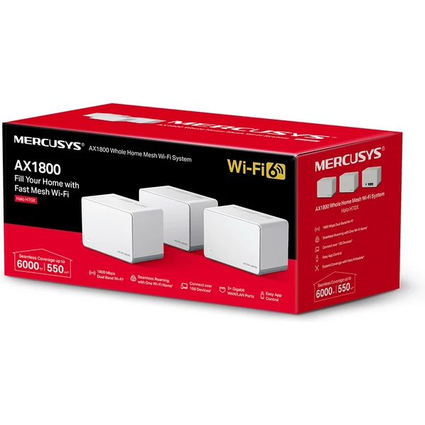 Mercusys Halo H70X mesh systém 3ks biely - Mesh systémy - Obrázok DE76700301