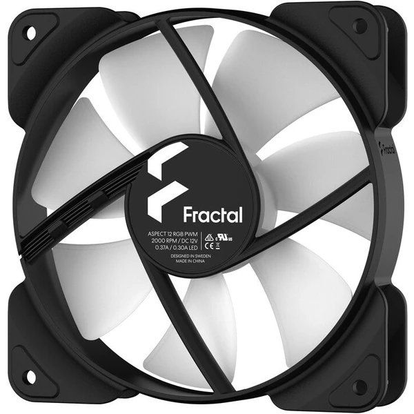 Fractal Design Aspect 12 RGB PWM Black Frame - Ventilátory pre PC - Obrázok DEUG300401