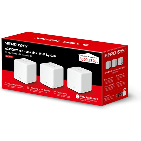 Mercusys Halo H30G mesh systém 3ks biely - Mesh systémy - Obrázok DF76700301