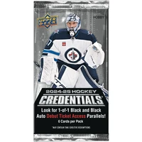 Hokejové karty 2024-25 Upper Deck Credentials Hockey Hobby Balíček - Hokejové karty