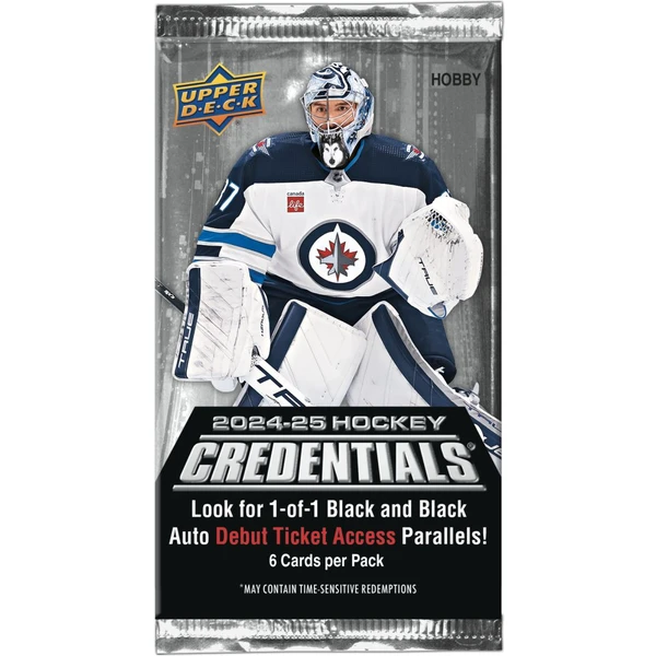 Hokejové karty 2024-25 Upper Deck Credentials Hockey Hobby Balíček - Hokejové karty - Hlavný obrázok