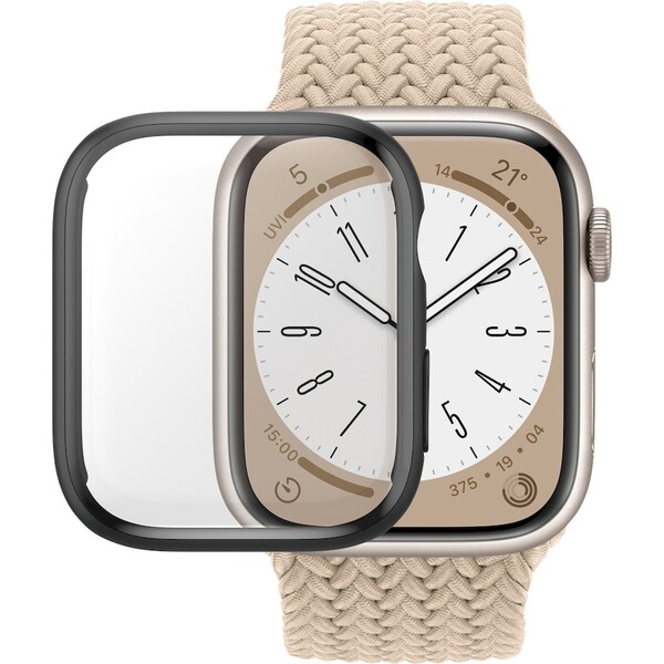 PanzerGlass Apple Watch 9/8/7 (45mm) ochranný kryt s D3O - čierny rámček