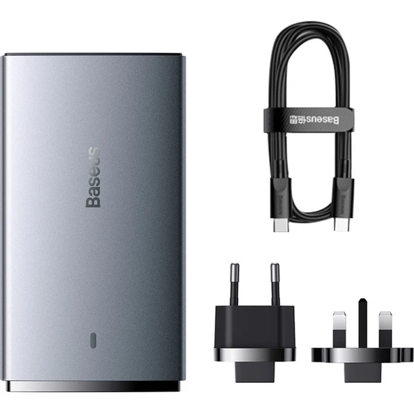 Nabíjačka do siete Baseus GaN5 Pro Ultra Slim USB-C/USB-A 65 W sivá - Nabíjačky - Obrázok DGGE000L01