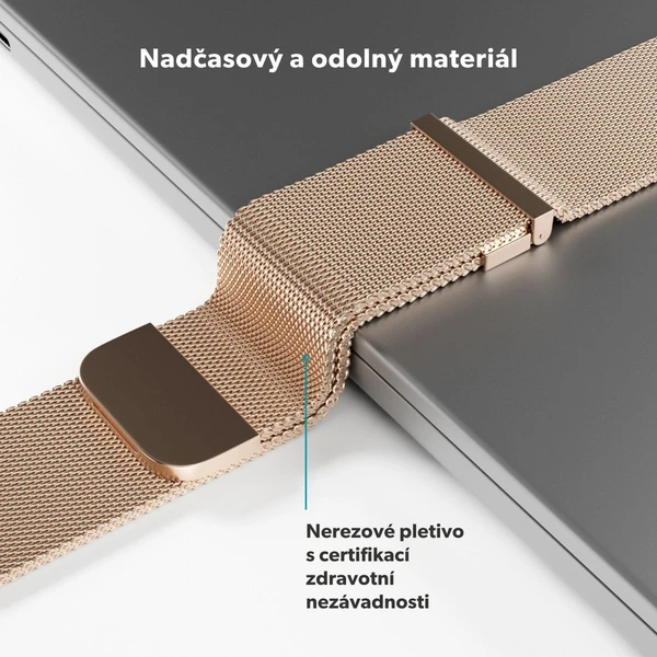Epico Watch Strap milánsky ťah 42/44/45/46/49mm zlatý - Remienky - Obrázok DGJL000K01