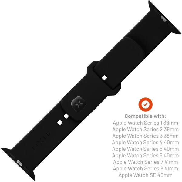 Set silikónových remienkov FIXED Silicone Sporty Strap pre Apple Watch 38/40/41mm, čierny - Remienky - Obrázok DGM2000O01