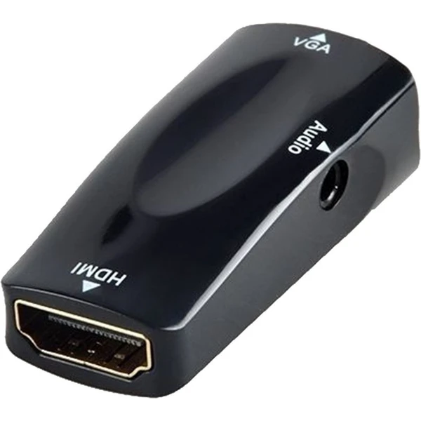 PremiumCord HDMI/VGA + 3,5mm prevodník čierny - Káble a redukcie - Hlavný obrázok
