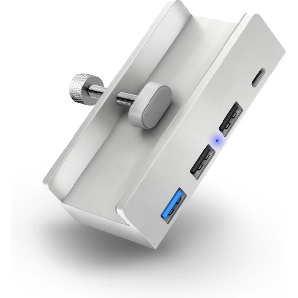 CONNECT IT USB DeskHub 4v1 na dosku stola strieborný - USB huby - Hlavný obrázok