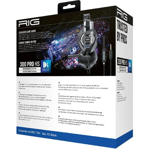Nacon RIG 300 PRO HS herný headset pre PS4/PS5 čierny - Slúchadlá - Obrázok DI37700301