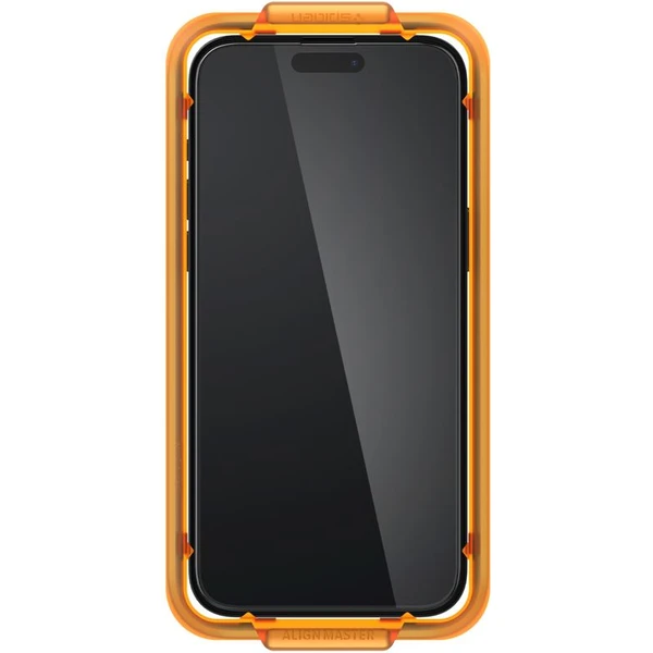 Spigen Glass tR AlignMaster 2 Pack tvrdené sklo iPhone 15 čierne - Ochranné fólie a sklo - Obrázok DIS8000601