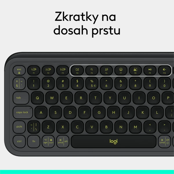 Logitech POP ICON KEYS (US) klávesnica grafitová - Klávesnice - Obrázok DIU8000O01