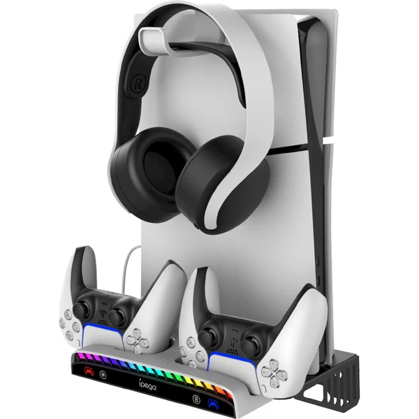 iPega P5S011 Stojan na Stenu pre PS5/PS5 Slim/PS5 Pro s nabíjačkou pre DualSense  - Nabíjačky - Hlavný obrázok