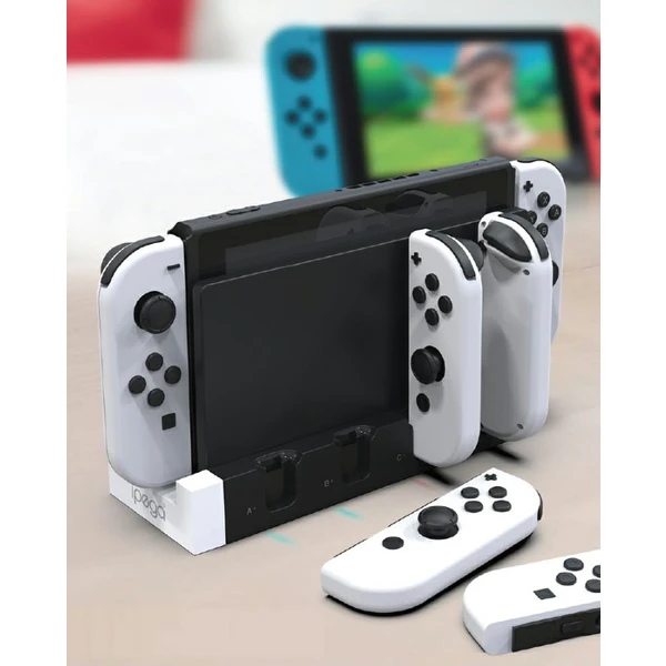 iPega 9186 nabíjacia stanica pre Nintendo Switch a Joy-con biela/čierna - Nabíjačky - Obrázok DK81000701