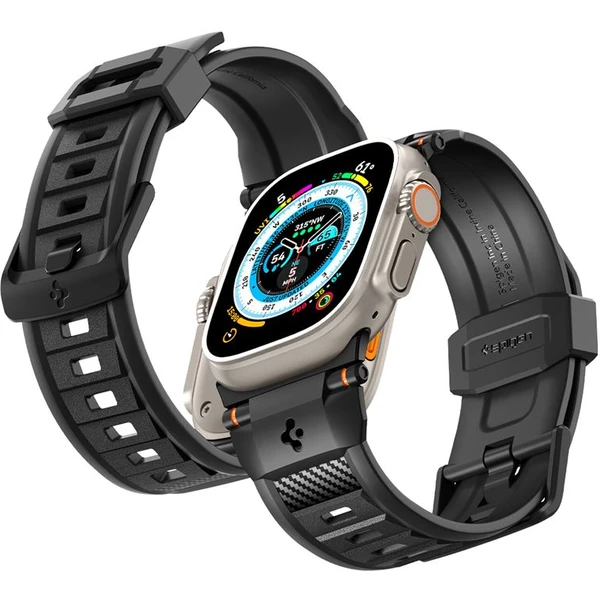 Spigen Rugged Ultra Band remienok Apple Watch 49/46/45/44/42mm matne čierny - Remienky - Obrázok DLA1000P01
